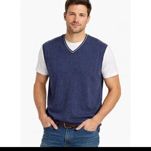 Men's Lambs Wool Vest Blue Size XL Royal Robbins Vintage Sweater